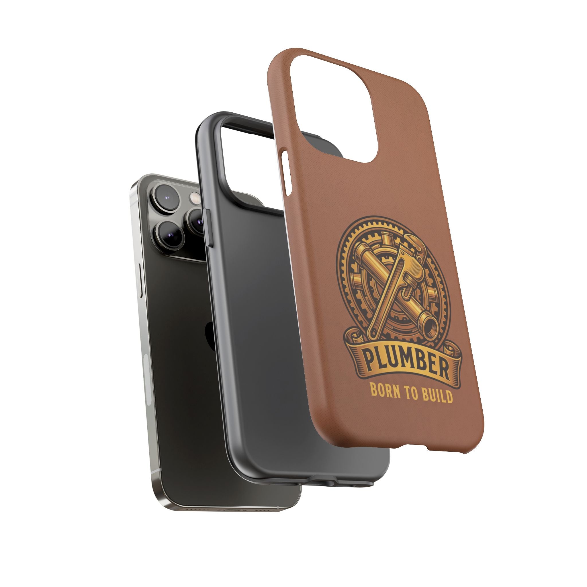 Plumber Born to Build Leather Phone Case - Samsung & iPhone Series
