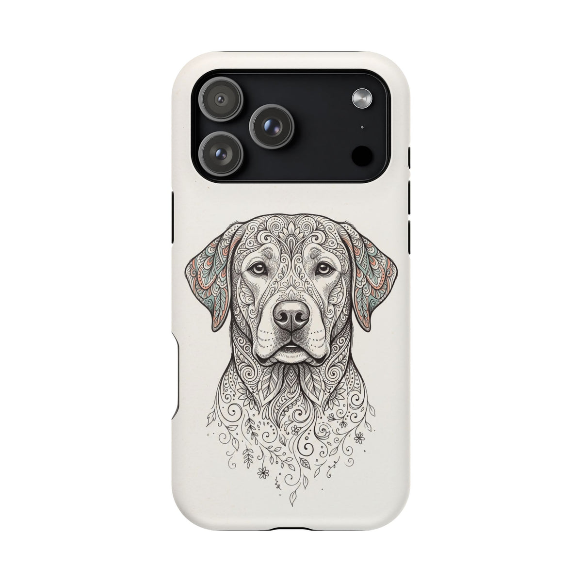 Mandala Labrador Phone Case — Tough Magnetic Case with Wireless Charging