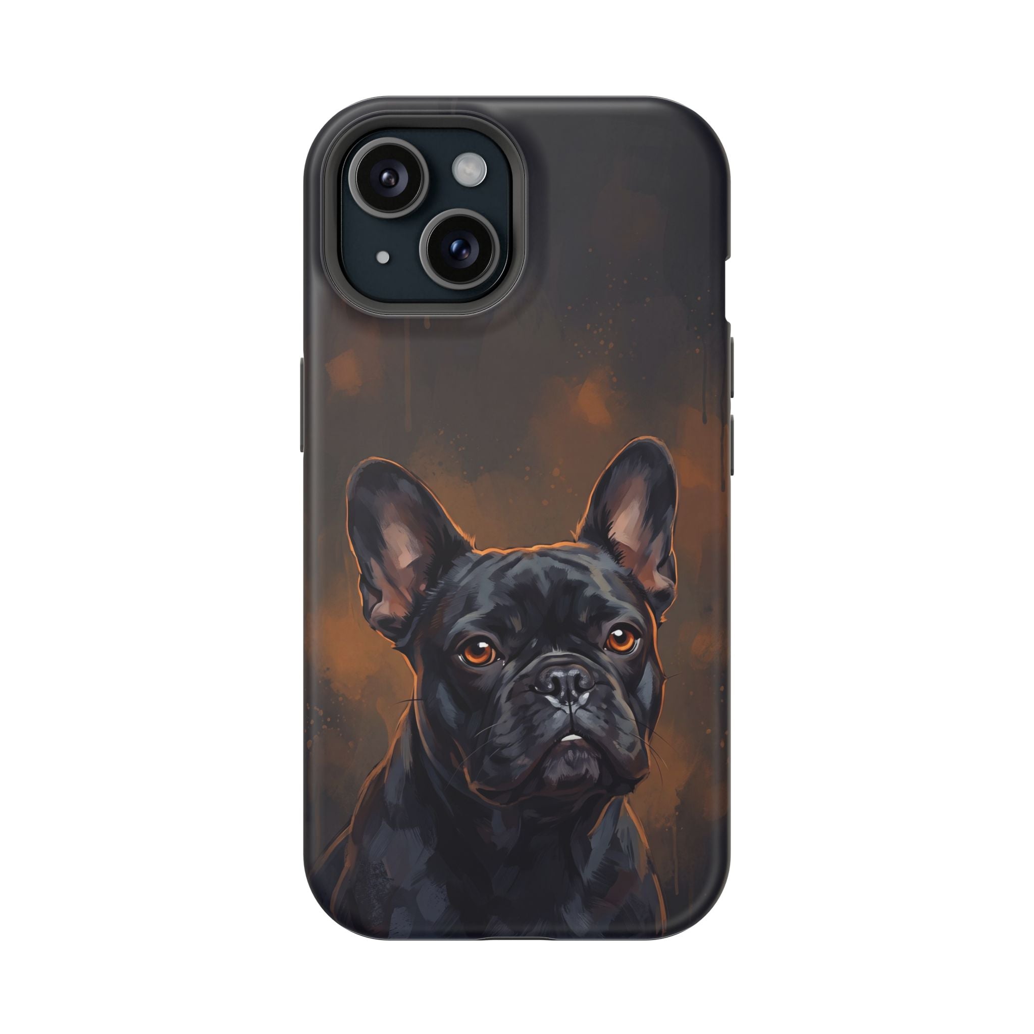 French Bulldog Portrait Phone Case — Impact-Resistant Wireless Charging Cover