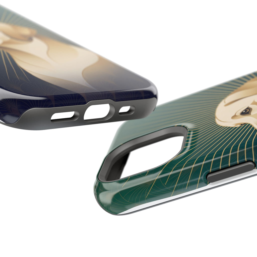 Art Deco Labrador Phone Case — Tough Magnetic Case with Wireless Charging