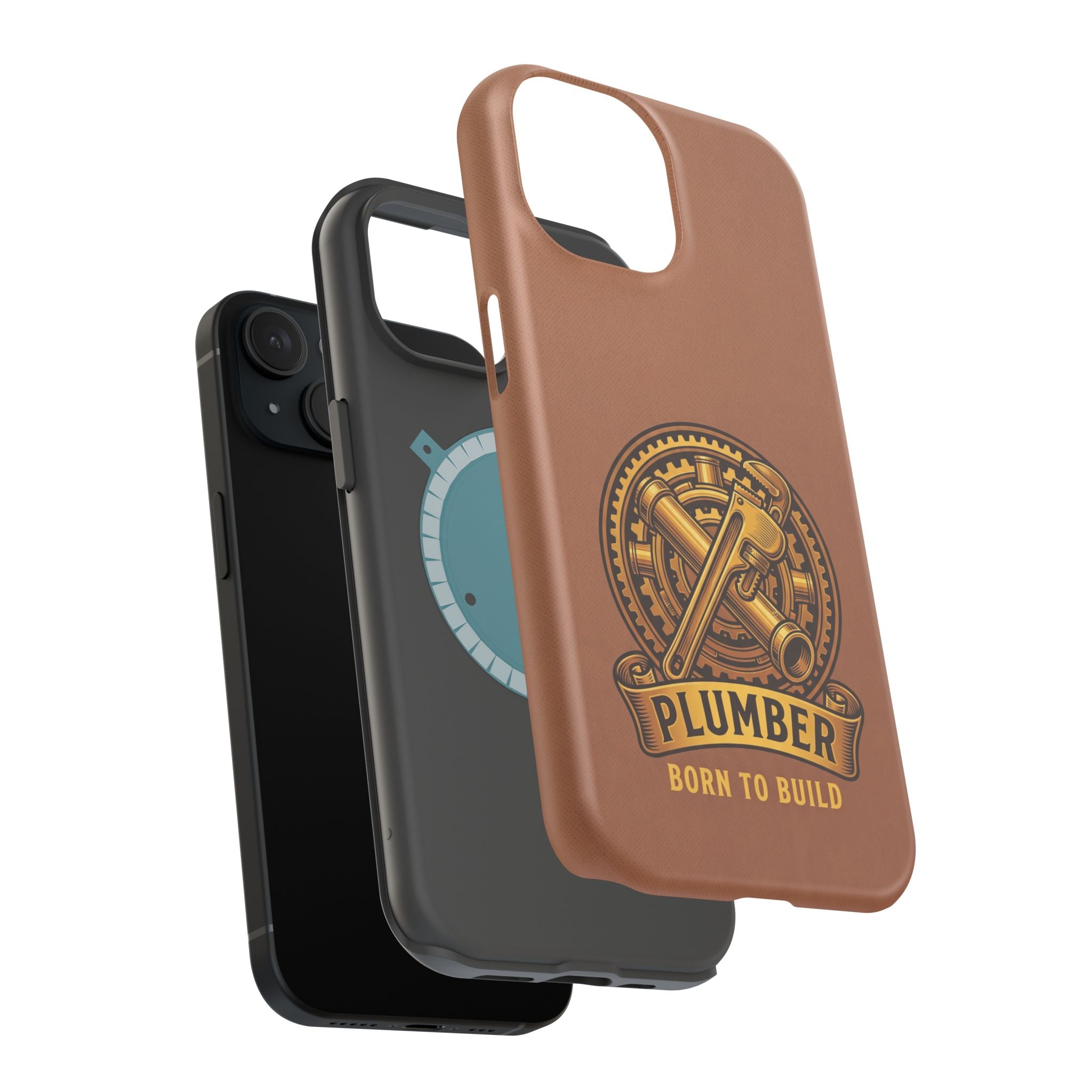 Plumber Born to Build Phone Case — Badge Wireless Charging Cover