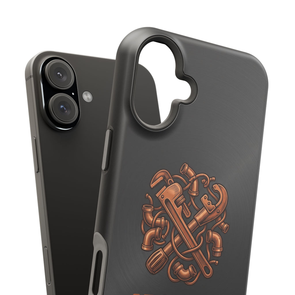 Crafted to Last Phone Case — Crossed Wrenches Wireless Charging Cover