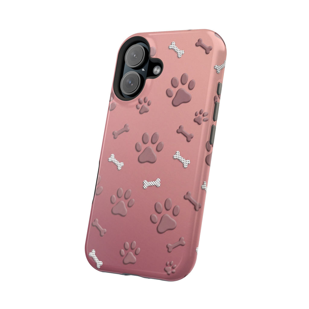 Paws & Bones Phone Case — Impact-Resistant Wireless Charging Cover