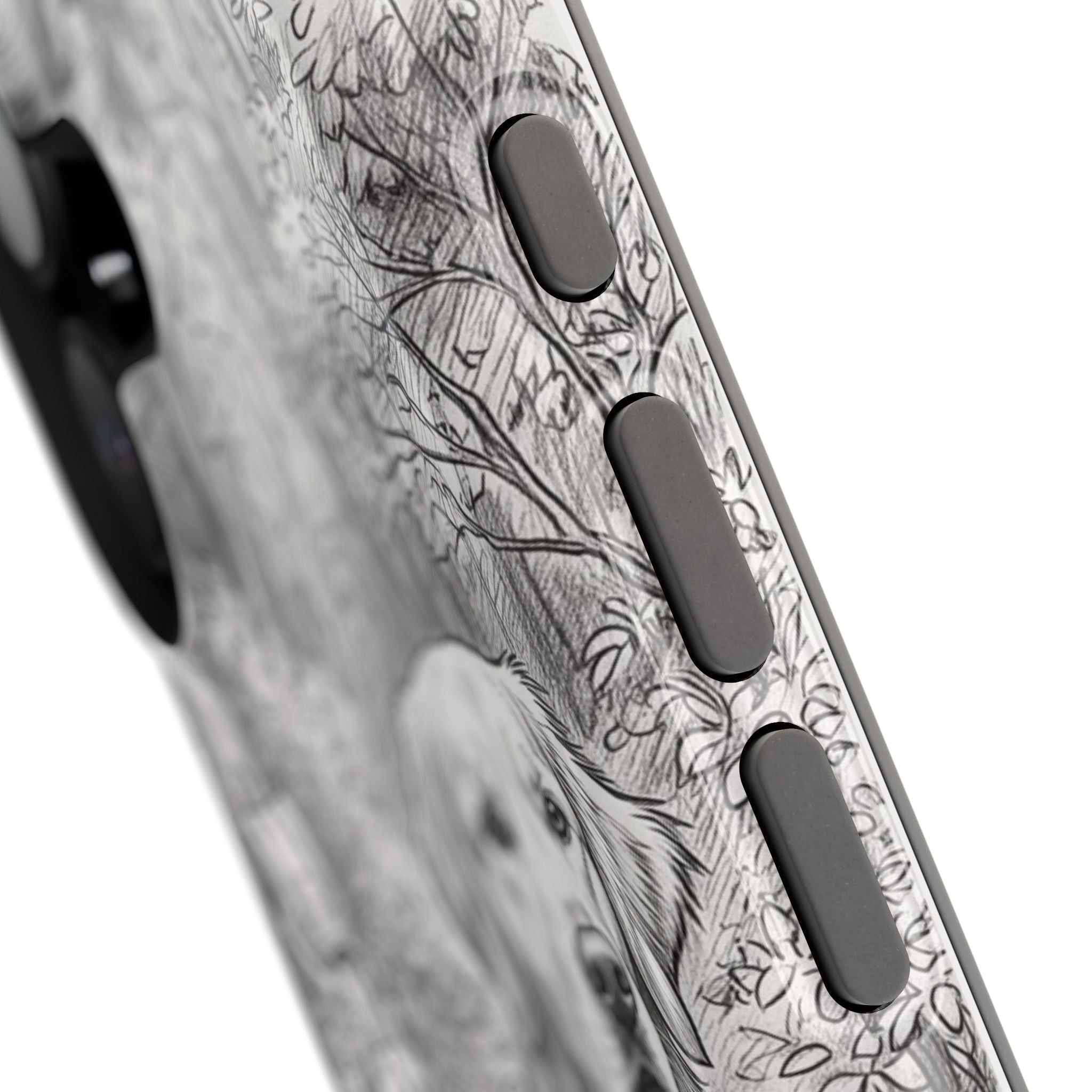 Personalized Golden Retriever Woodland Trail Phone Case — Wireless Charging Cover