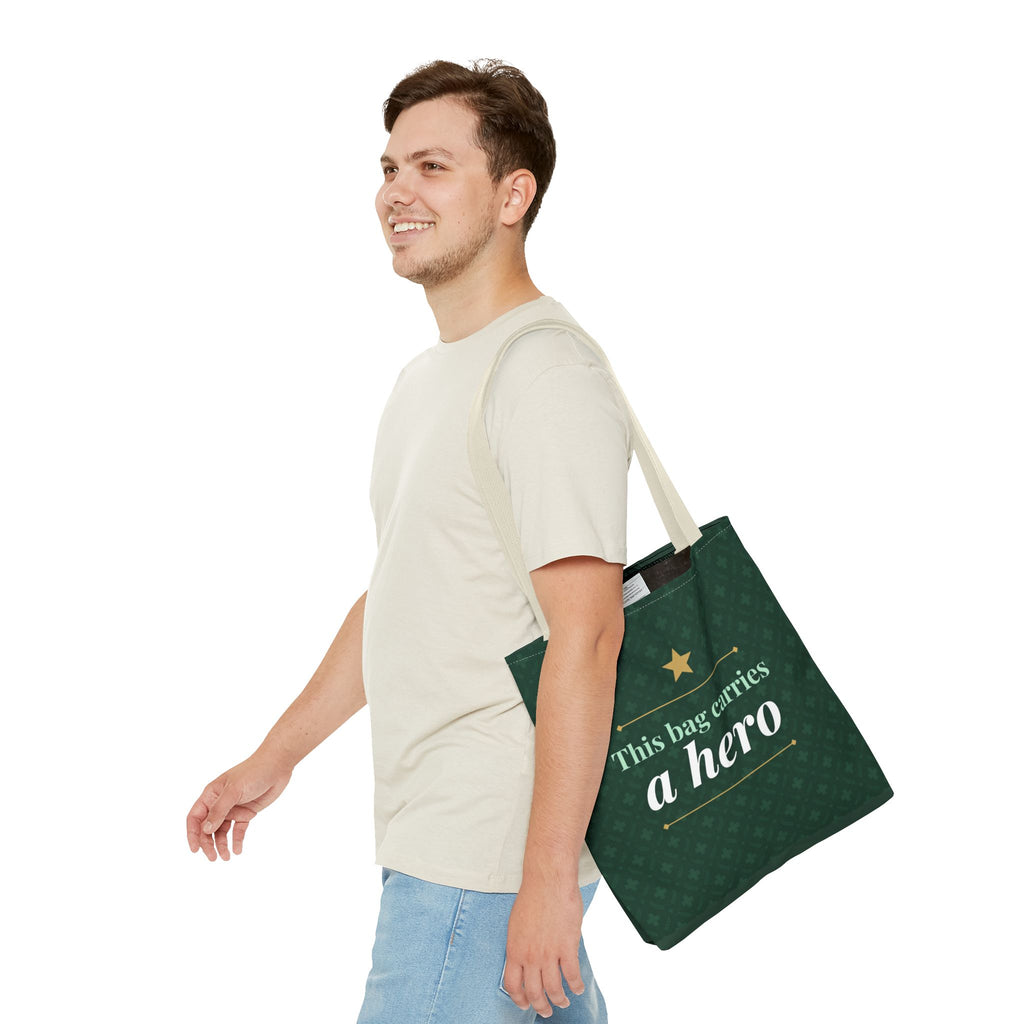 This Bag Carries a Hero Tote | Nurse Gift Tote Bag | Essential Worker Appreciation Gift | Premium Polyester Carry-All