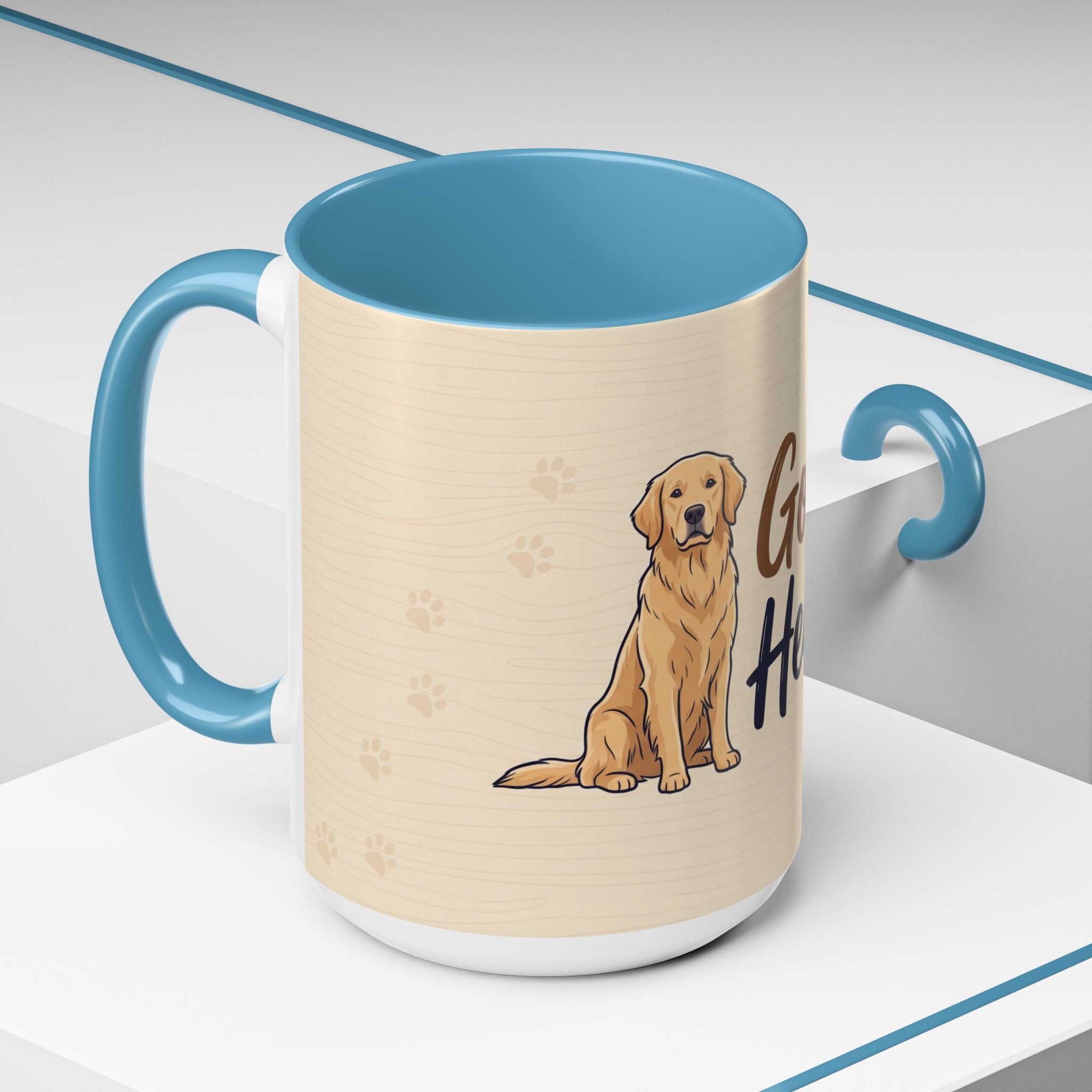 Golden Hearted Mug | Golden Retriever Lover Gift | Cute Dog Coffee Mug