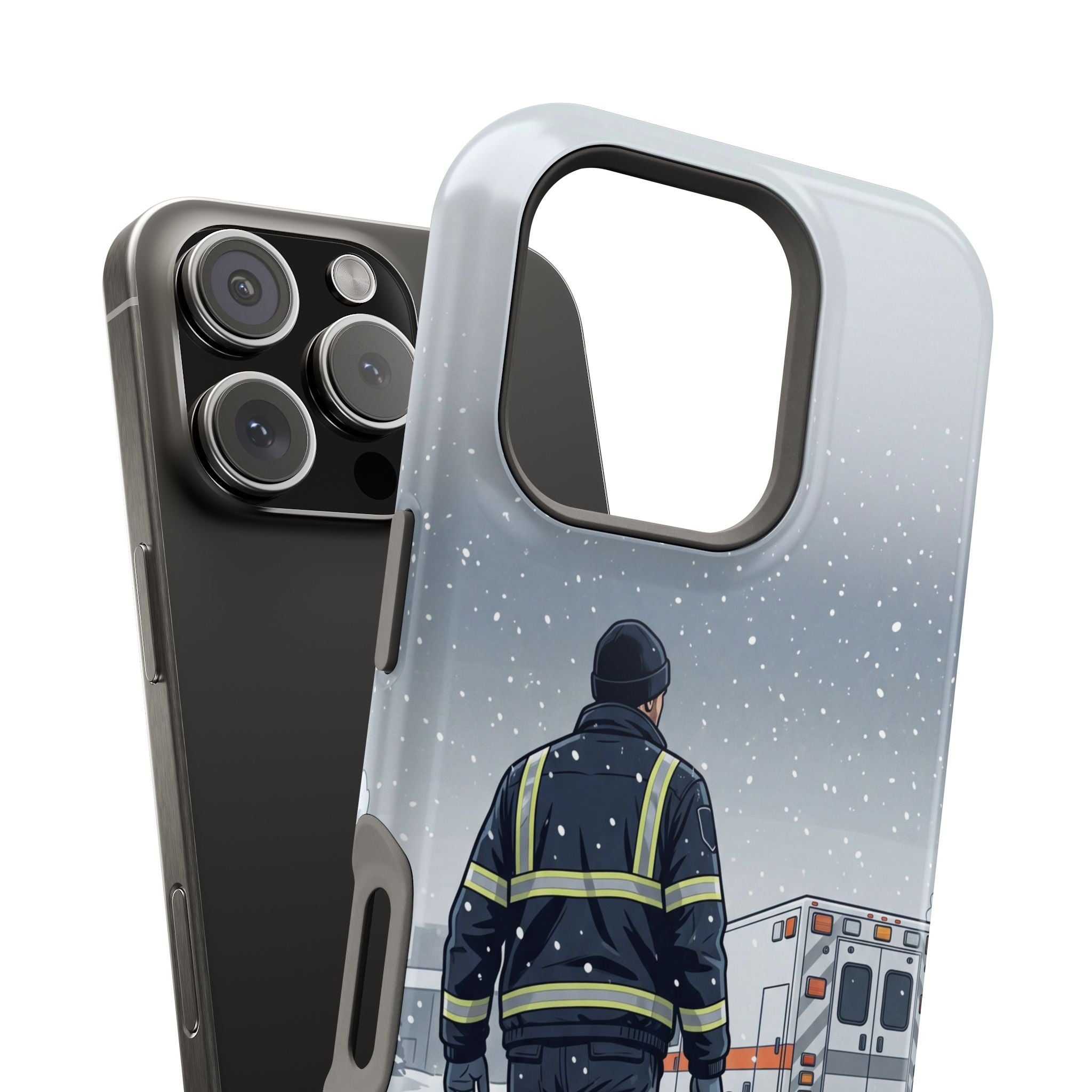 Bold Paramedic/EMT Portrait Phone Case — Magnetic Wireless Charging Cover