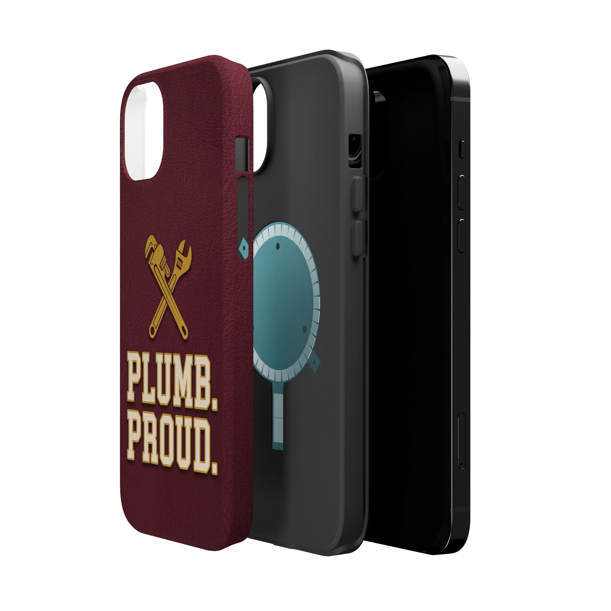 Plumb. Proud. Phone Case — Crossed Wrenches Wireless Charging Cover