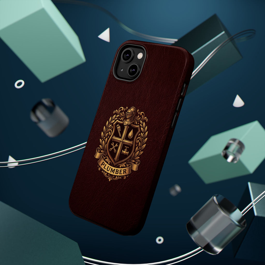 Plumber Crest Phone Case — Heraldic Shield Design Wireless Charging Cover