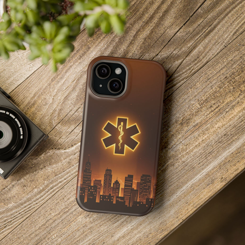 Paramedic/EMT Skyline Phone Case — Magnetic Wireless Charging Cover