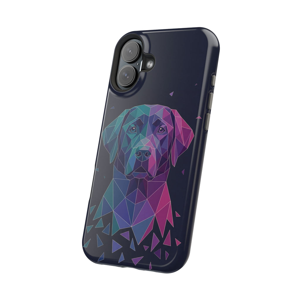 Geometric Labrador Phone Case — Tough Magnetic Case with Wireless Charging