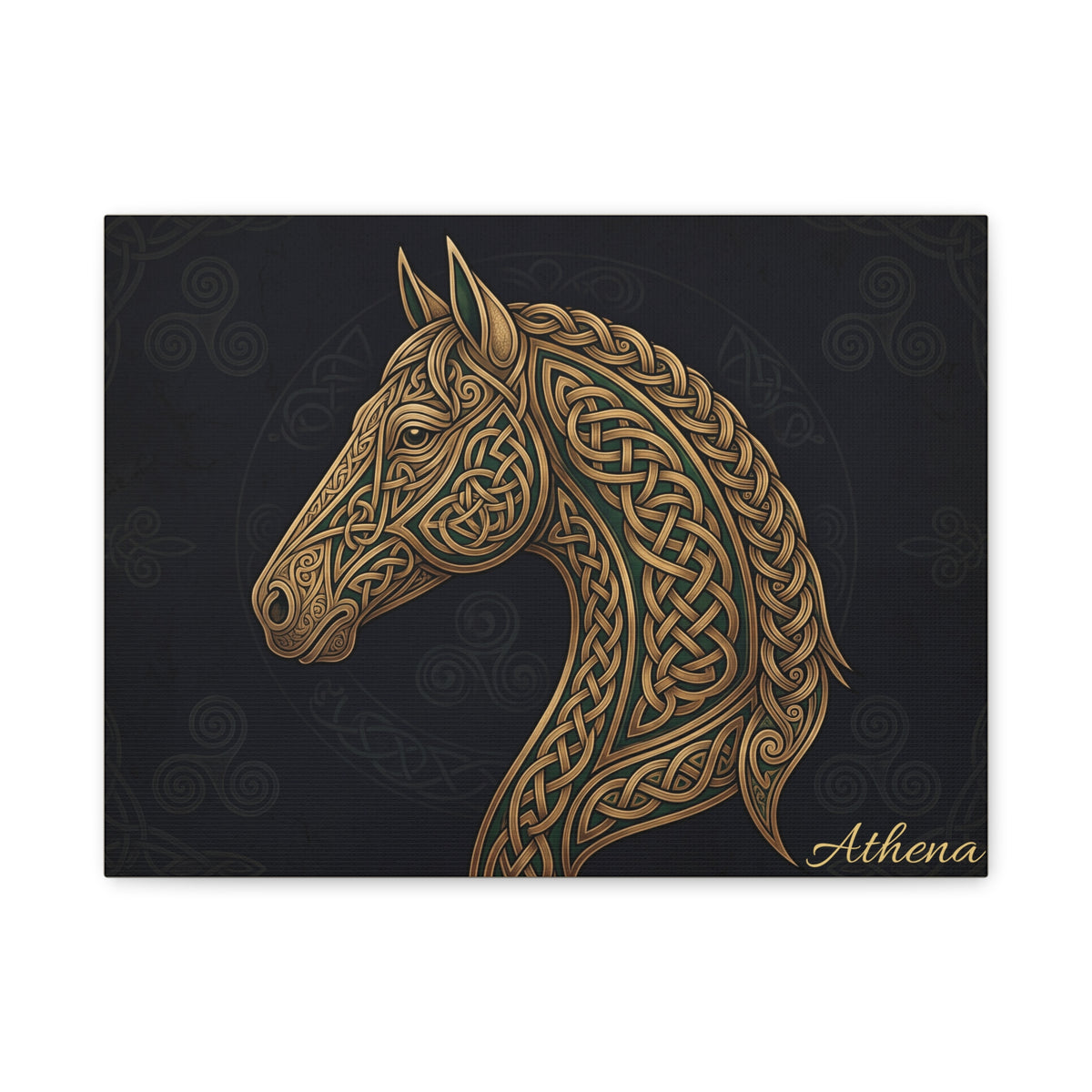 Horse Personalized Canvas | Celtic Knotwork Horse Wall Art