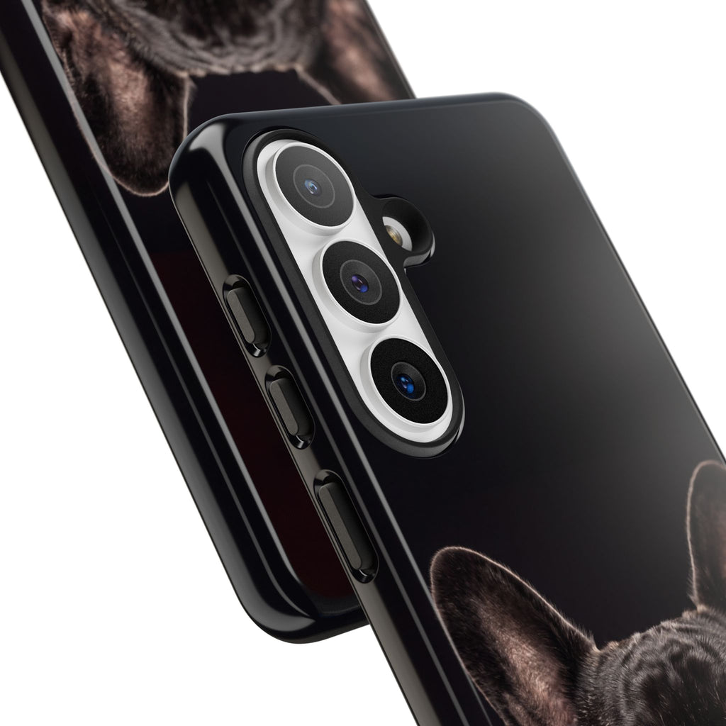 Front-Facing French Bulldog Phone Case | Dramatic Black Studio Portrait | Samsung & iPhone