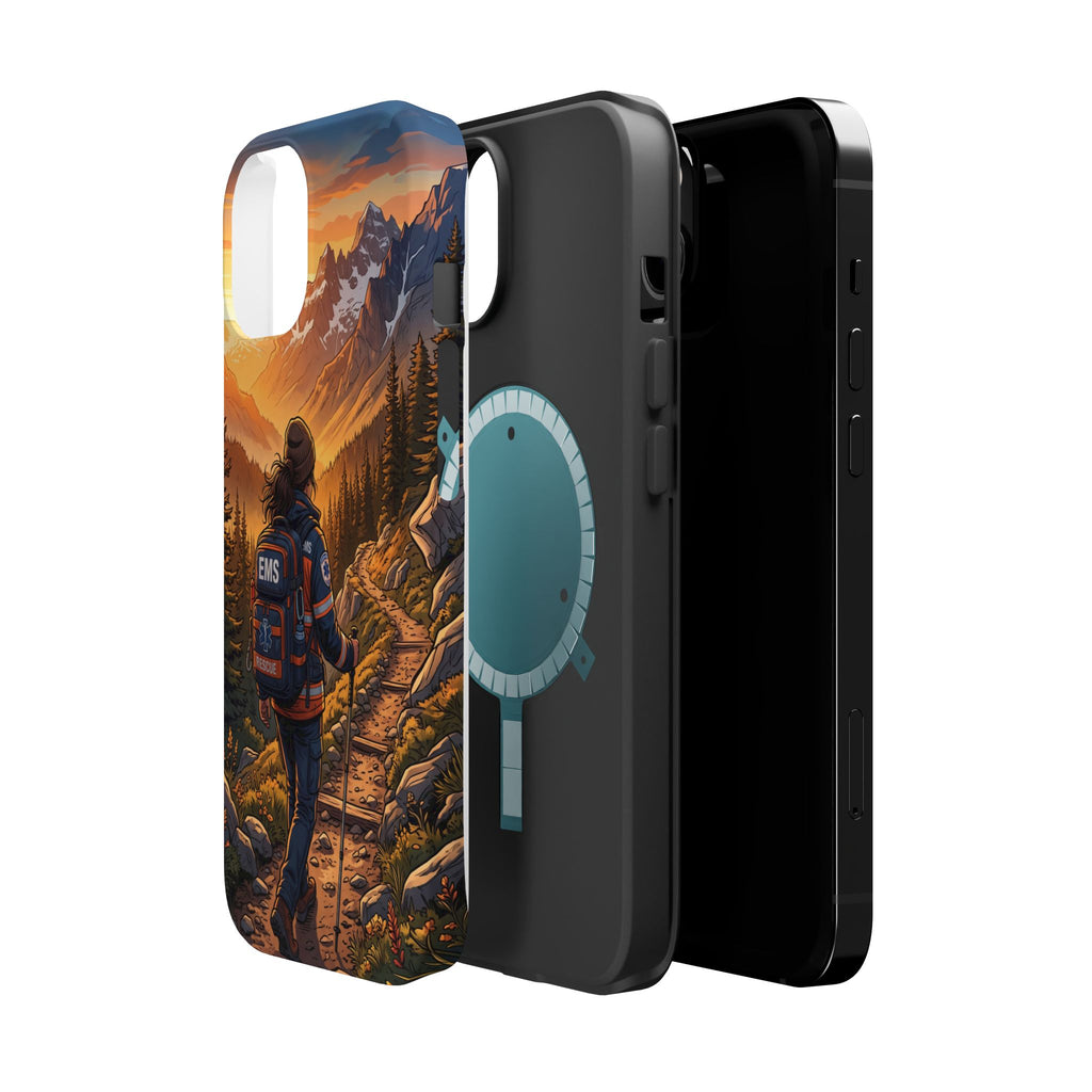 Paramedic/EMT Mountain Phone Case — Magnetic Wireless Charging Cover