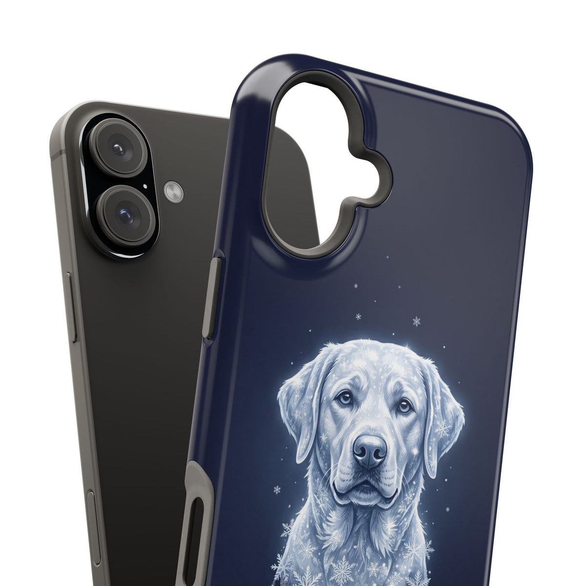 Personalized Winter Snowflake Labrador Phone Case — Tough Magnetic Case with Wireless Charging