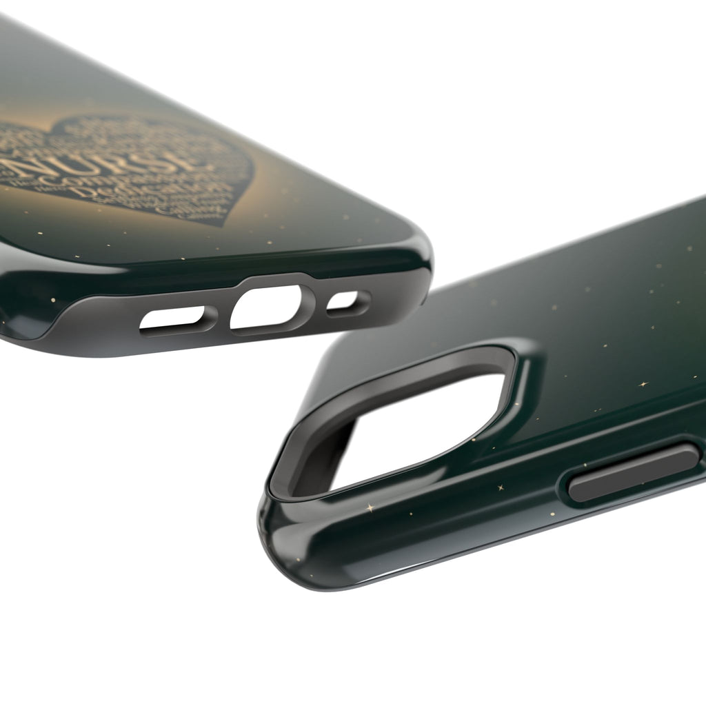 Nurse Heart Word and Art Phone Case — Impact-Resistant Wireless Charging Cover