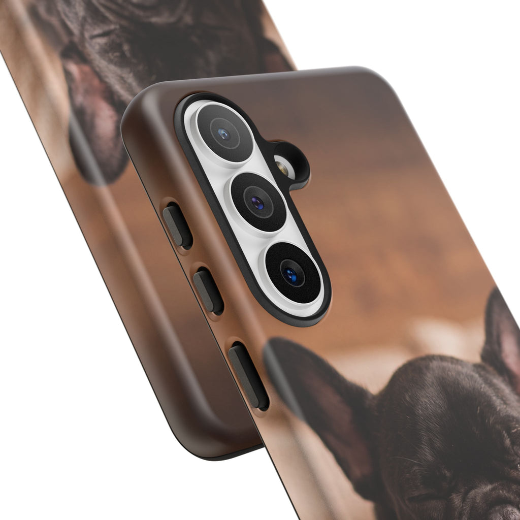 Sleeping French Bulldog Phone Case | Cozy Frenchie Resting on Blanket | iPhone & Samsung