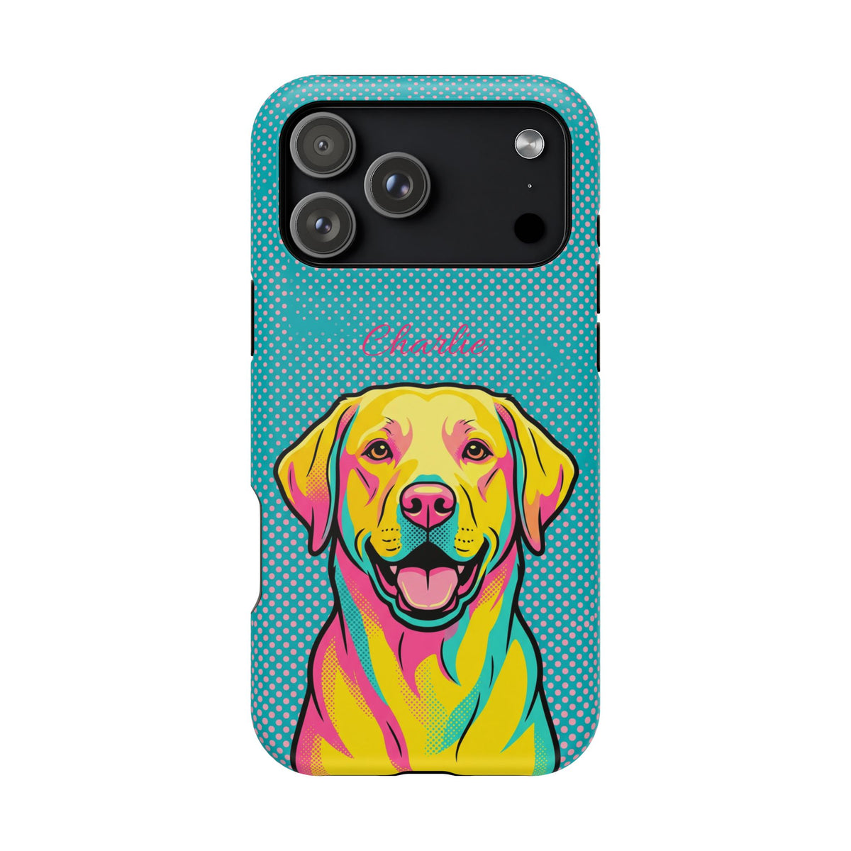 Personalized Pop Art Labrador Phone Case — Tough Magnetic Case with Wireless Charging