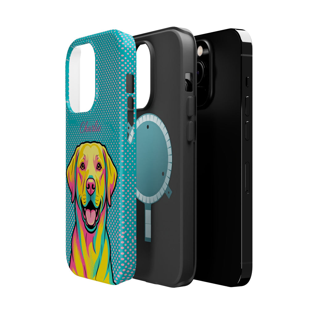 Personalized Pop Art Labrador Phone Case — Tough Magnetic Case with Wireless Charging