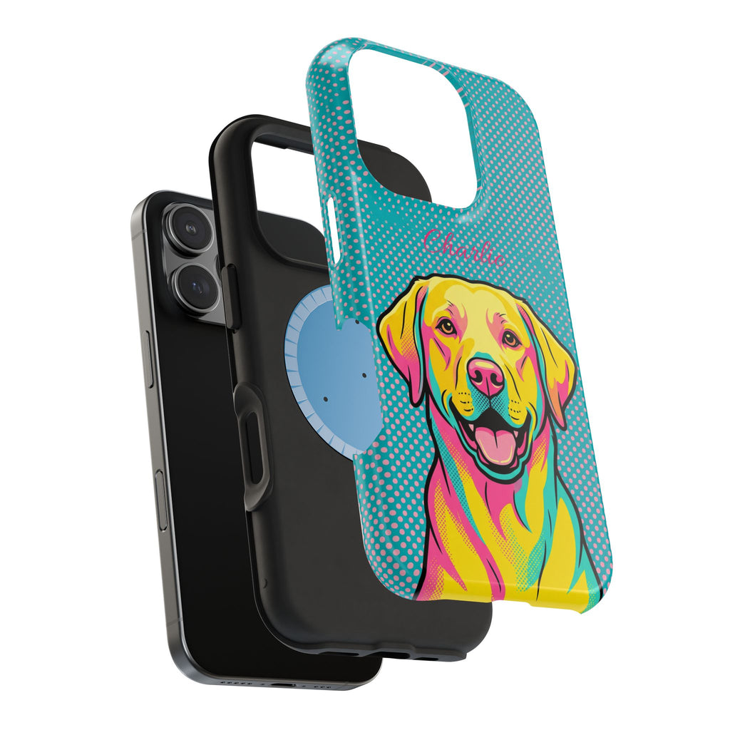 Personalized Pop Art Labrador Phone Case — Tough Magnetic Case with Wireless Charging