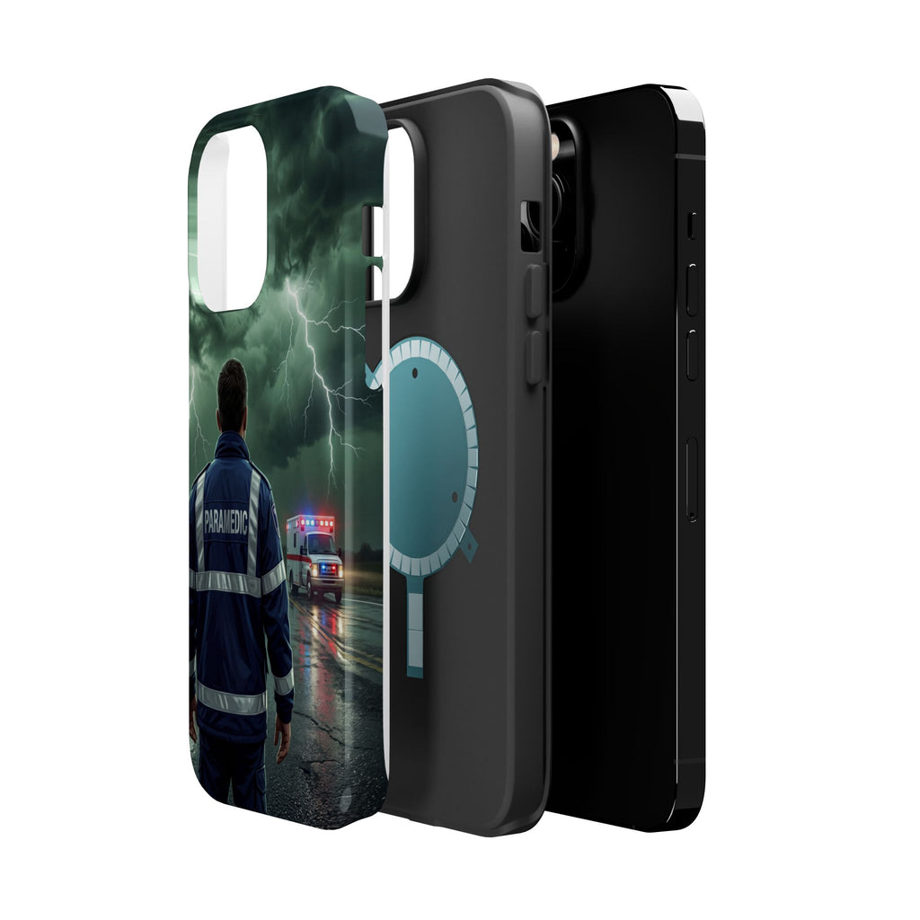 Paramedic Green Storm Phone Case — Magnetic Wireless Charging Cover