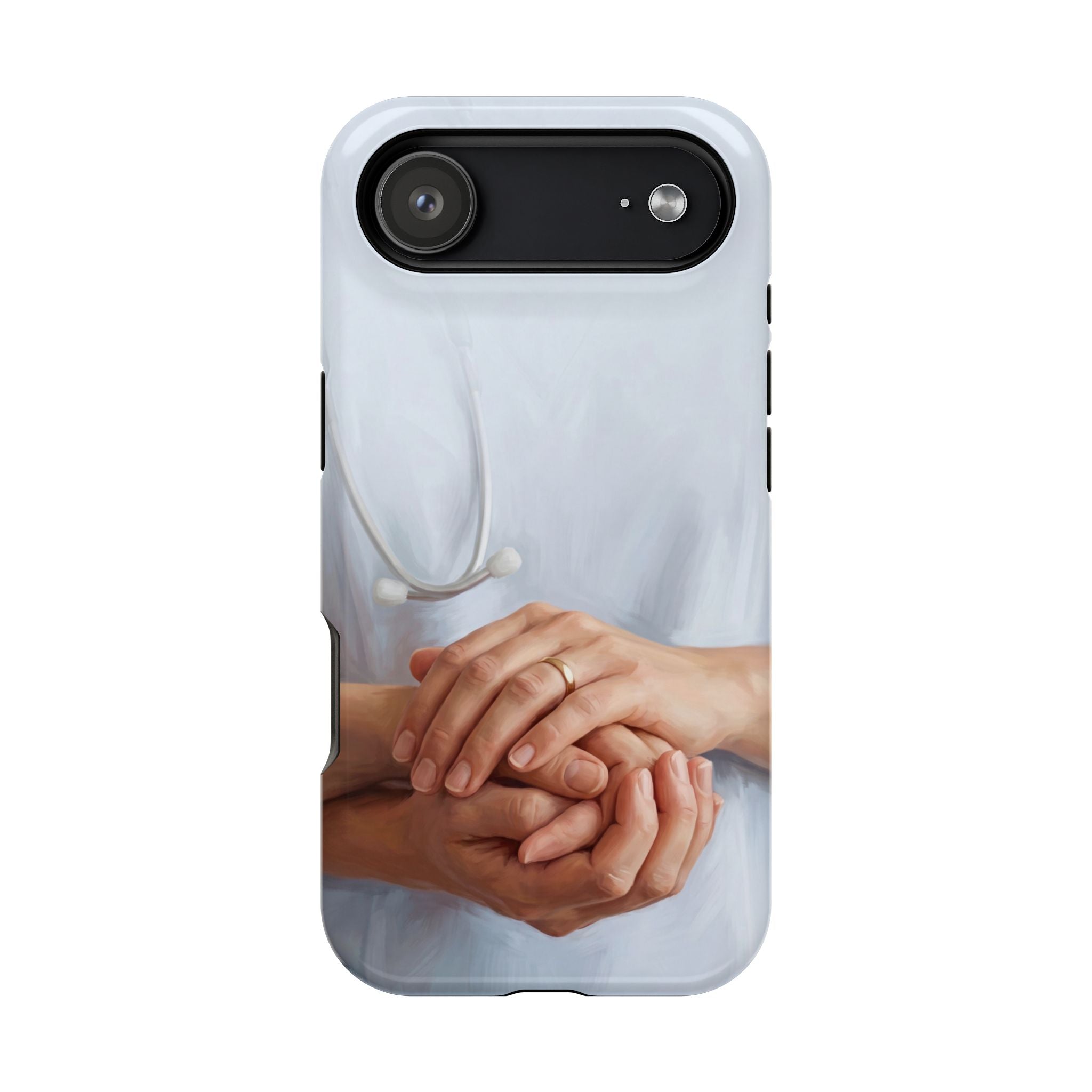 Impact-Resistant Phone Case — Caring Hands Wireless Charging Cover