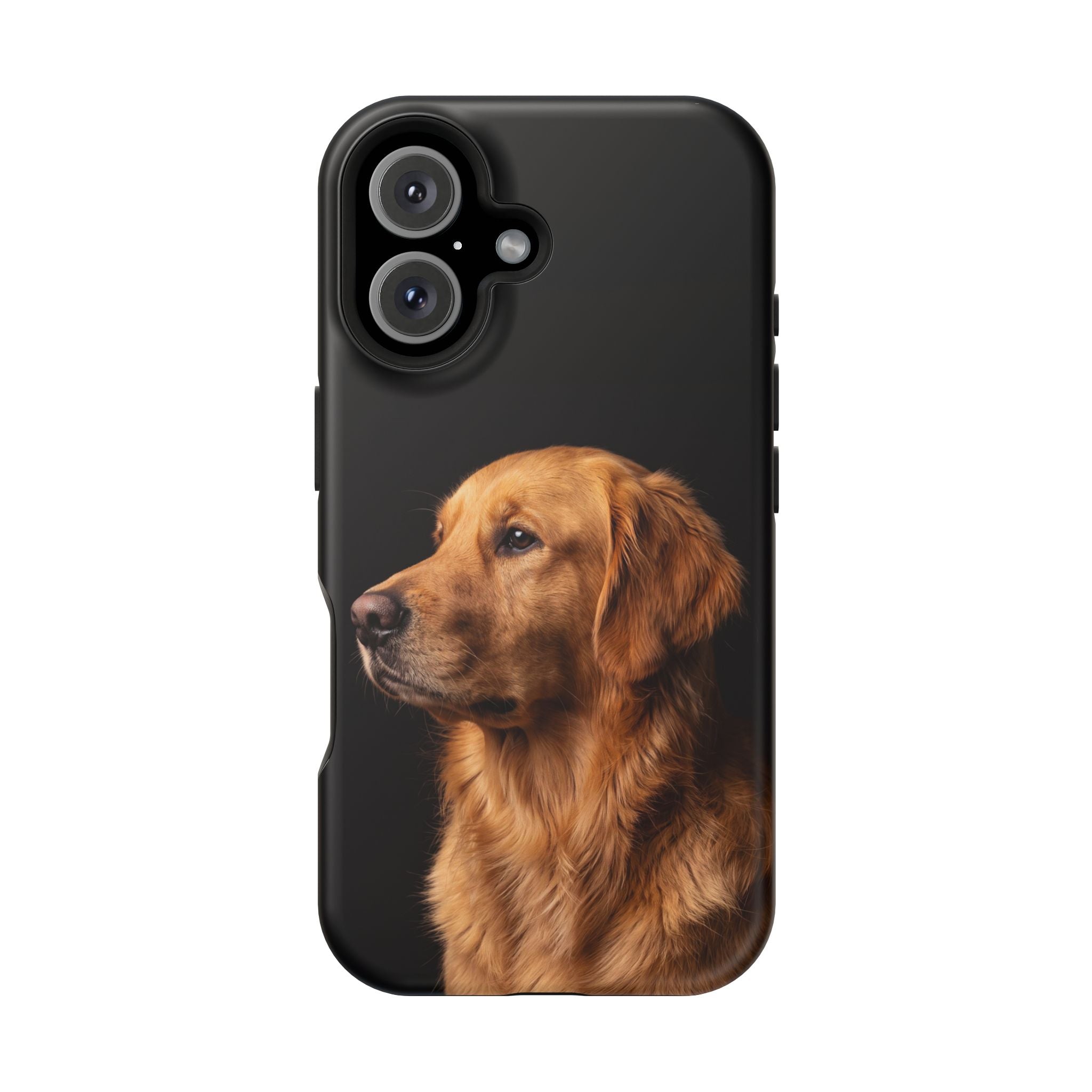 Golden Retriever Portrait Phone Case — Impact-Resistant Wireless Charging Cover