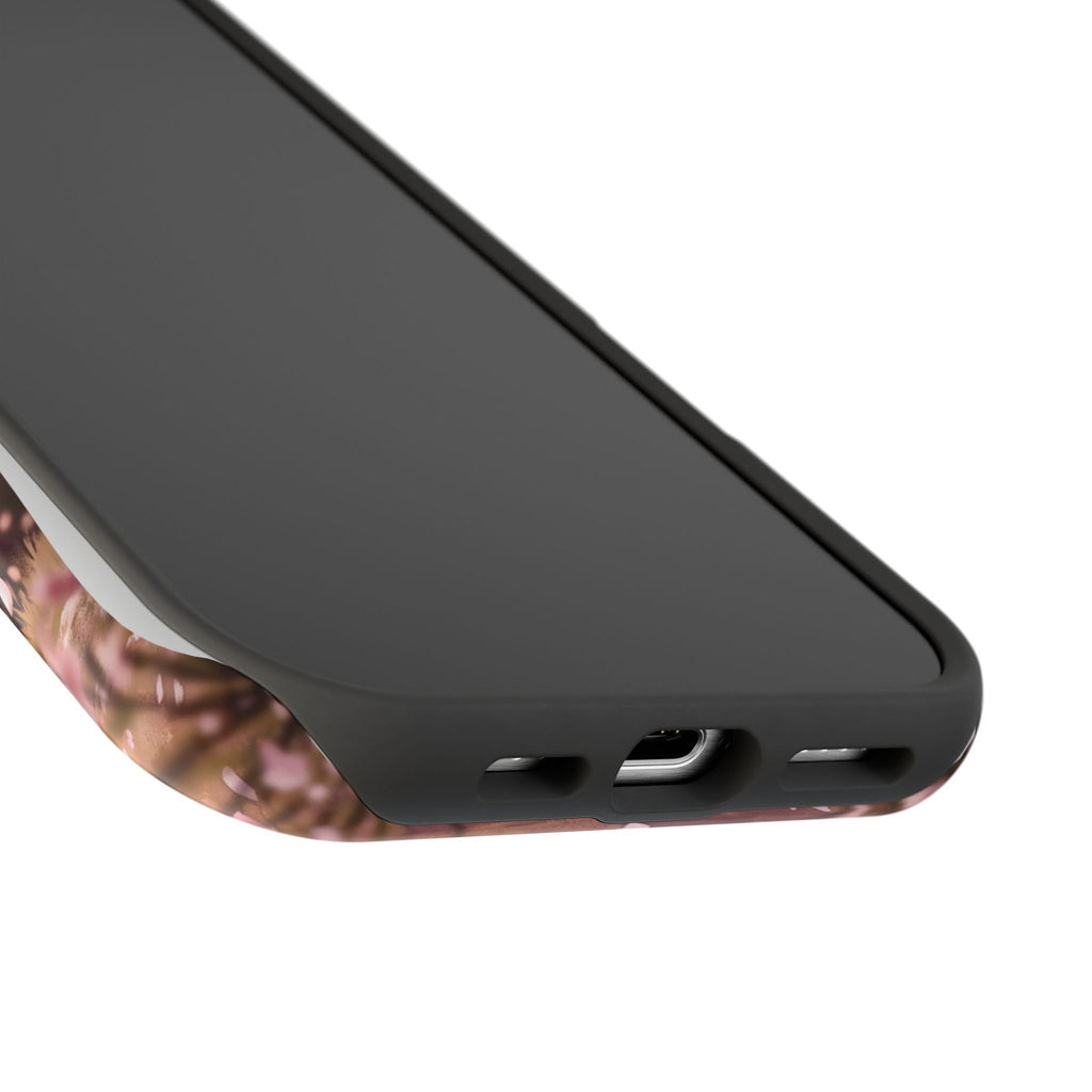 Personalized Dachshund Cherry Blossom Phone Case — Wireless Charging Cover