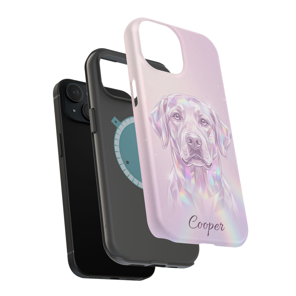 Personalized Crystal Prism Labrador Phone Case — Tough Magnetic Case with Wireless Charging
