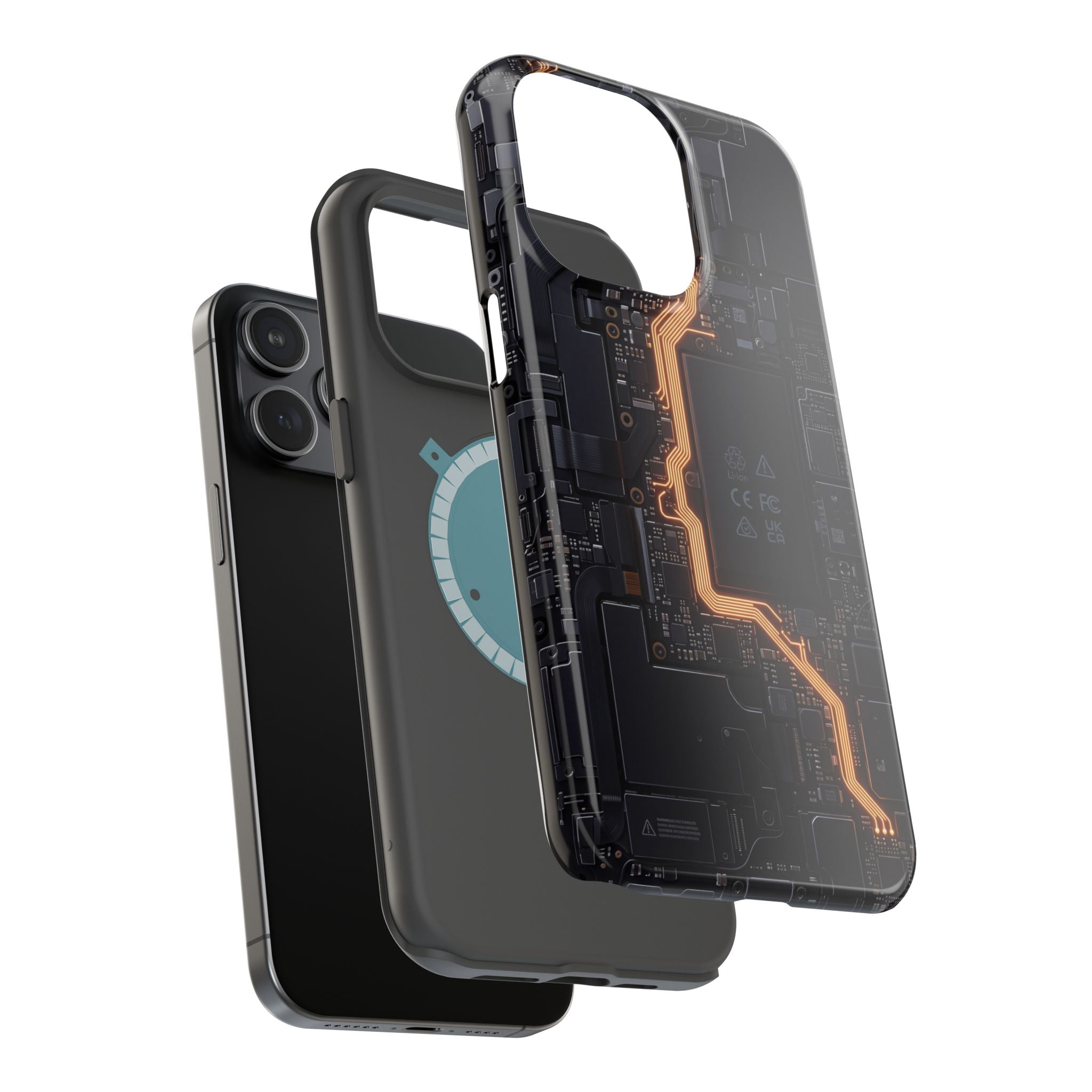 Electrician Circuit Bolt Phone Case — Impact-Resistant Wireless Charging Cover