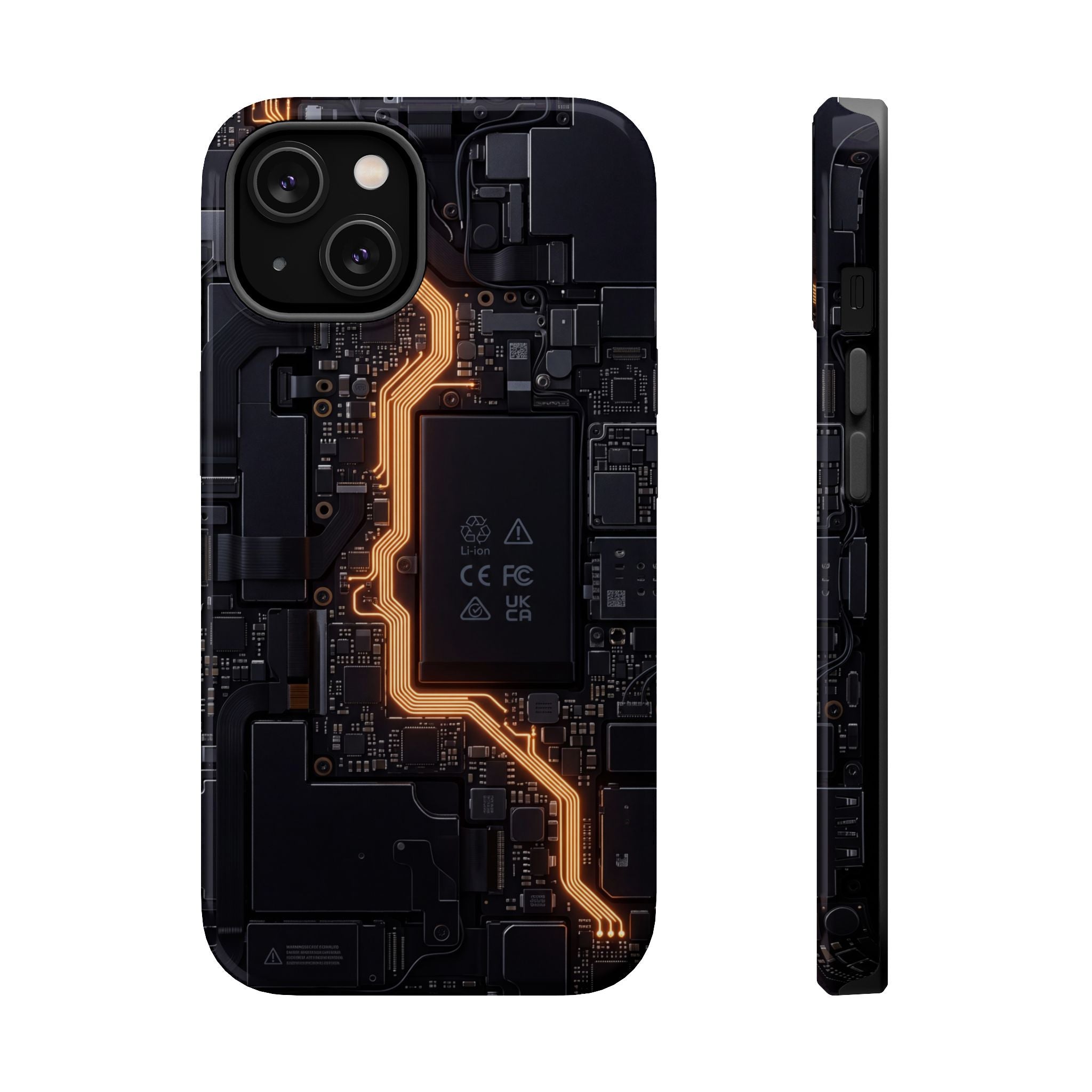 Electrician Circuit Bolt Phone Case — Impact-Resistant Wireless Charging Cover
