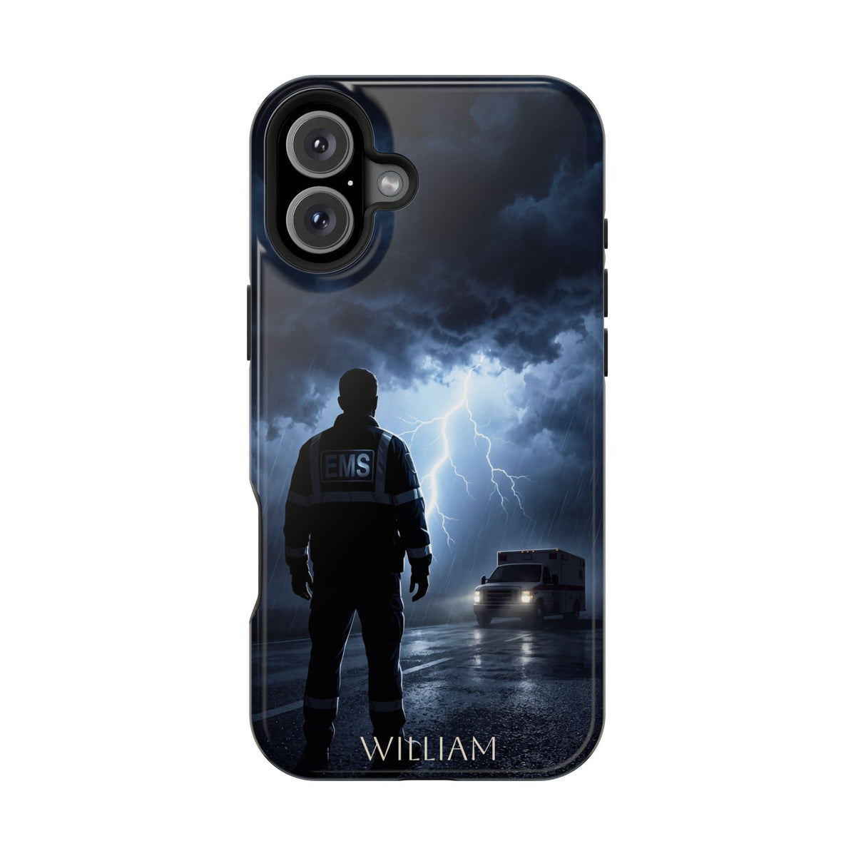 Personalized Lightning Storm EMS Phone Case — Wireless Charging Cover
