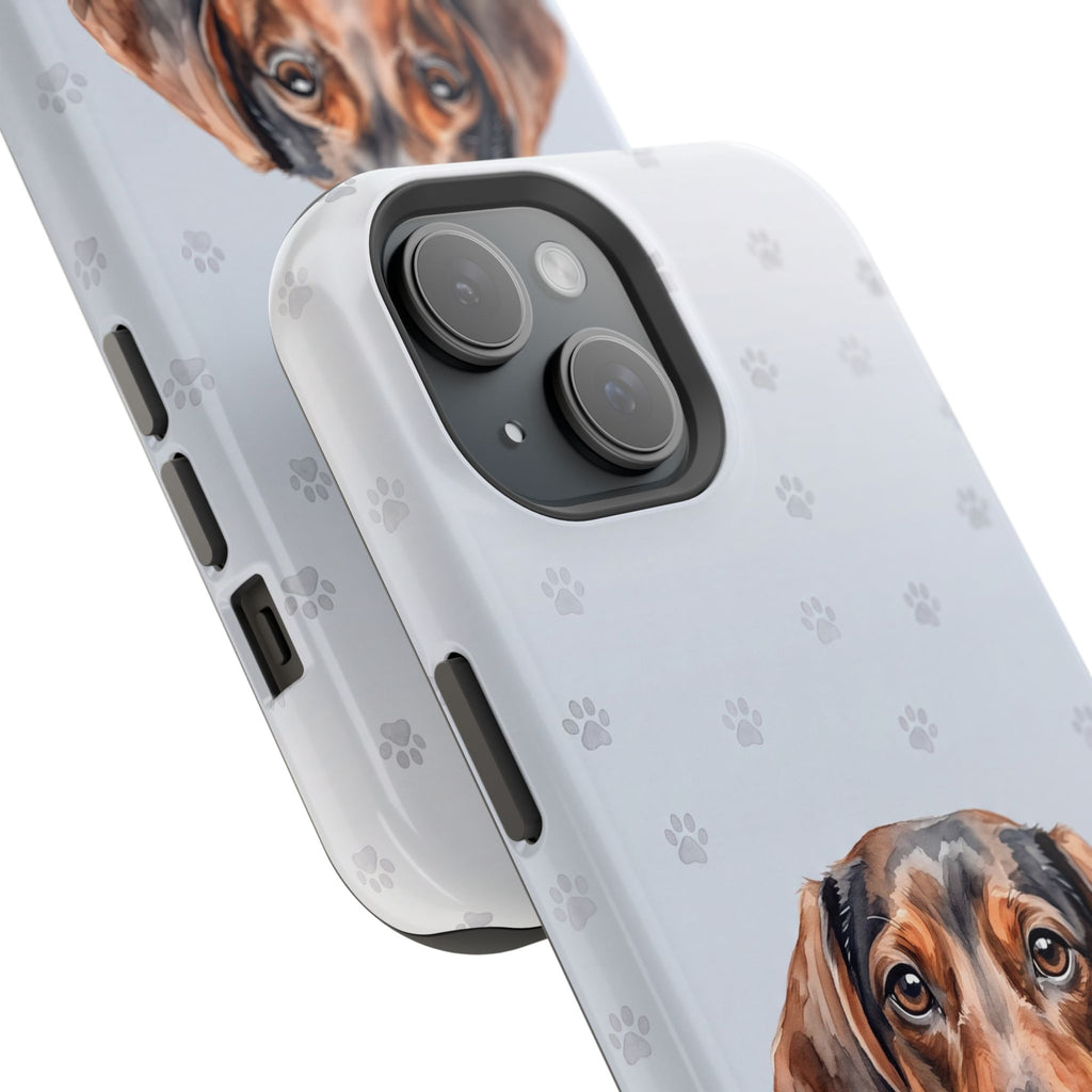 Dachshund Watercolor Portrait Phone Case | Elegant Sausage Dog Art Print | iPhone & Samsung