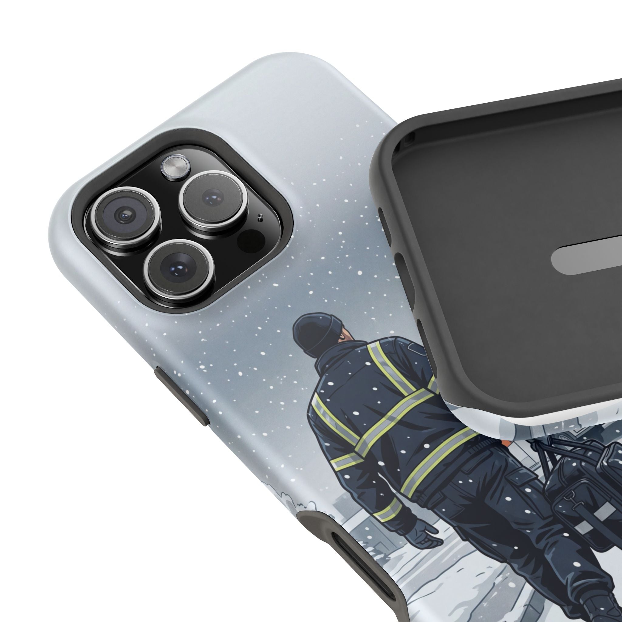 Bold Paramedic/EMT Portrait Phone Case — Magnetic Wireless Charging Cover