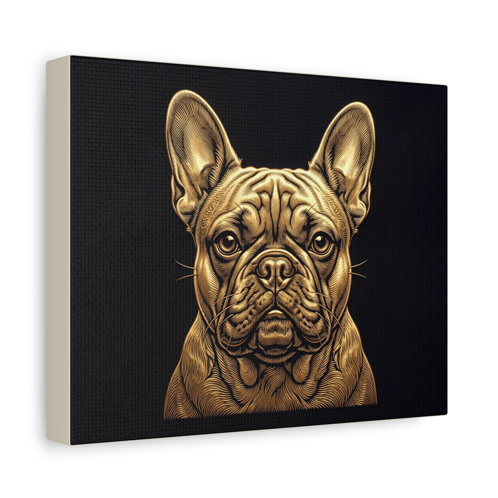 Golden French Bulldog Canvas Art — Matte Stretched Wall Decor
