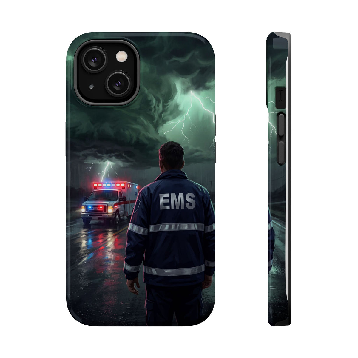EMS Green Storm City Phone Case — Magnetic Wireless Charging Cover