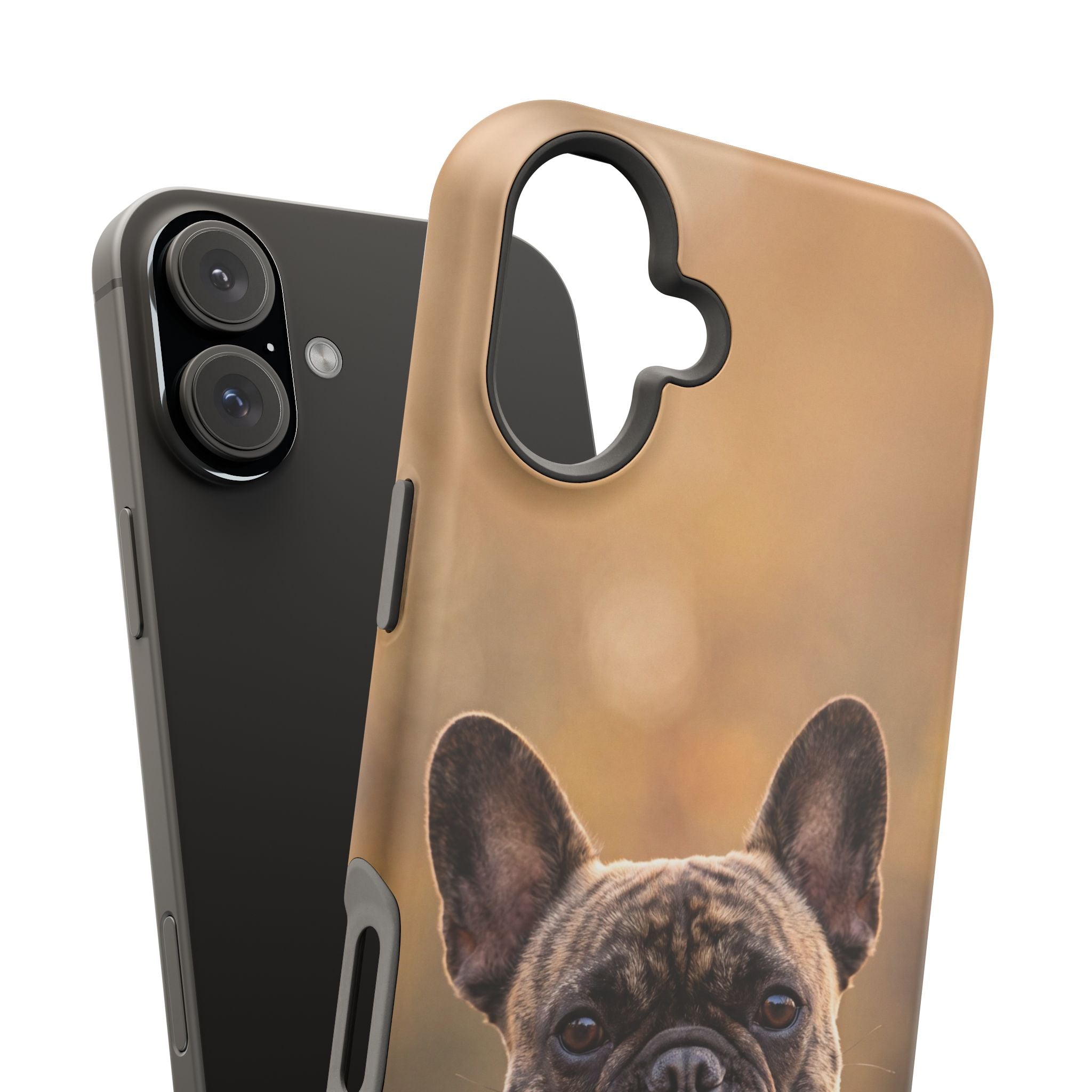 Brindle French Bulldog Phone Case — Impact-Resistant Wireless Charging Cover