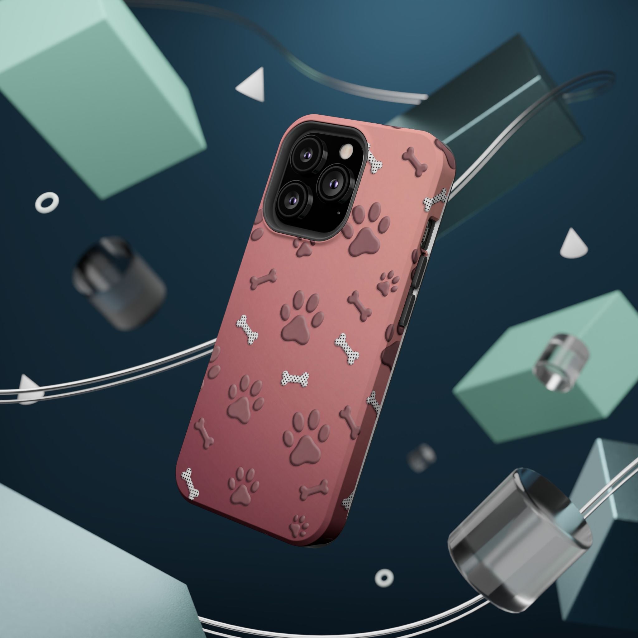 Paws & Bones Phone Case — Impact-Resistant Wireless Charging Cover