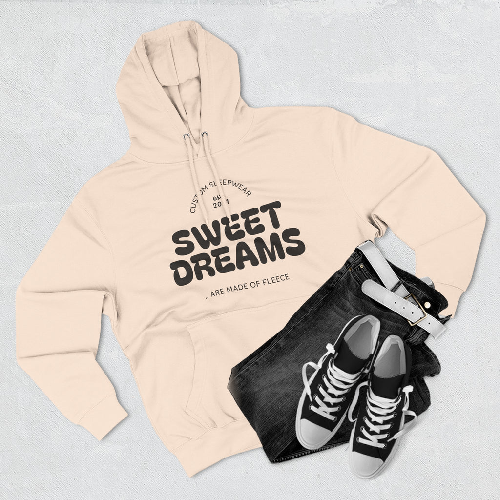 Sweet Dreams Hoodie — Cozy Fleece Pullover with Retro Script