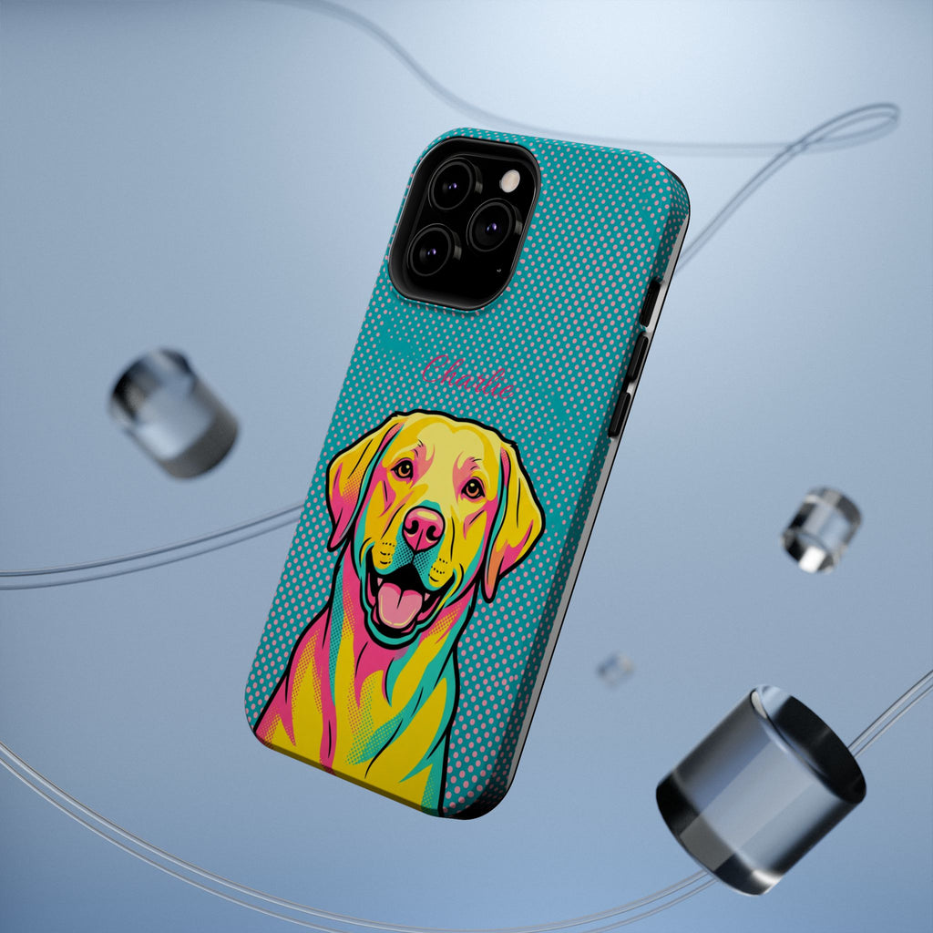 Personalized Pop Art Labrador Phone Case — Tough Magnetic Case with Wireless Charging