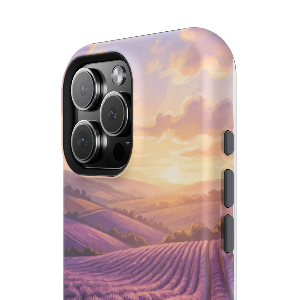 Personalized Dachshund Lavender Field Phone Case — Wireless Charging Cover