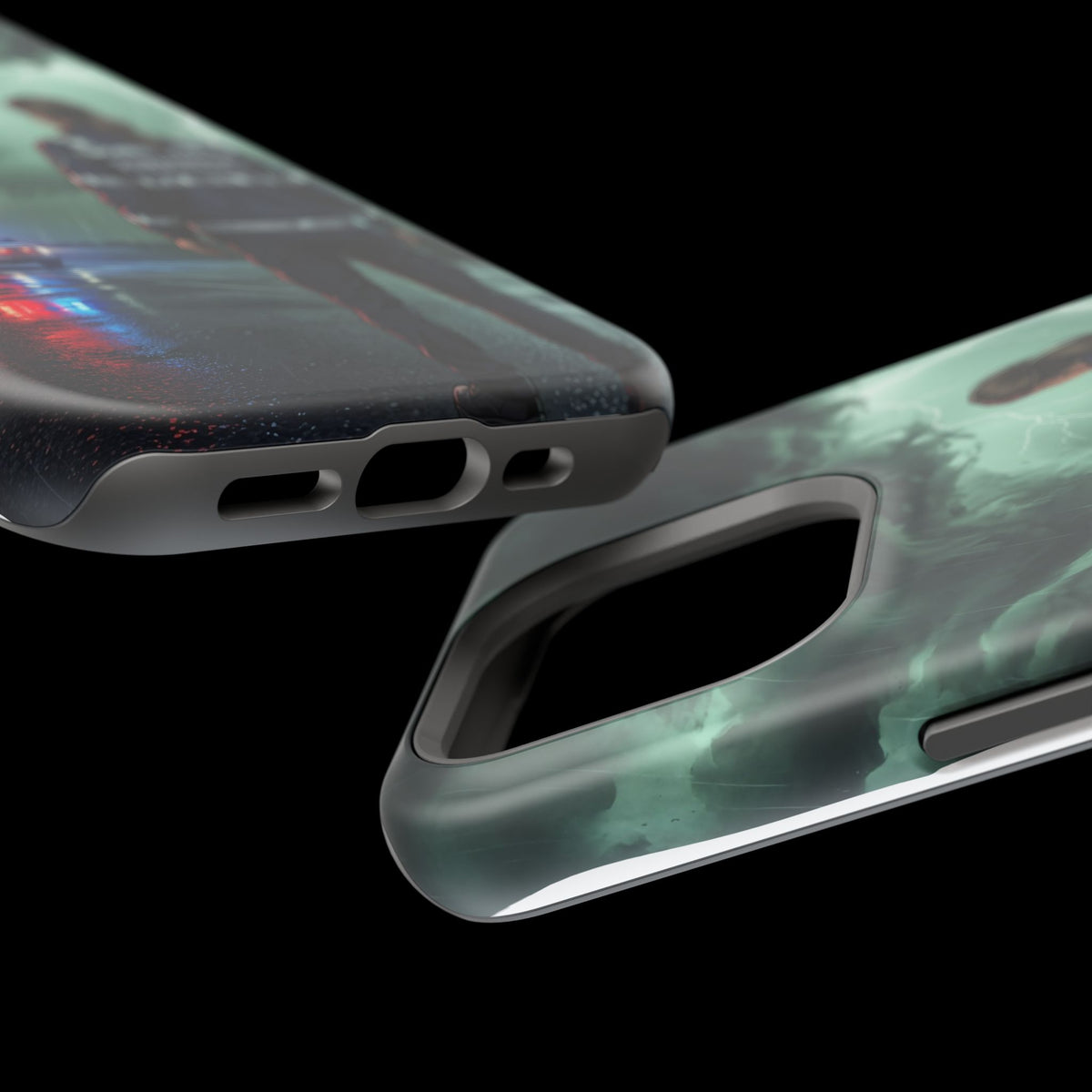 Female Paramedic Green Storm Phone Case — Magnetic Wireless Charging Cover