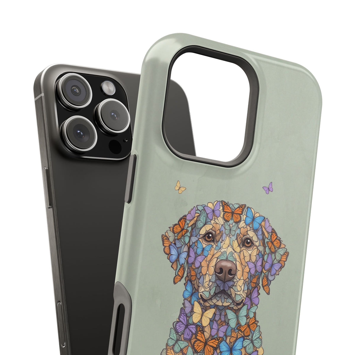 Personalized Butterfly Labrador Phone Case — Tough Magnetic Case with Wireless Charging