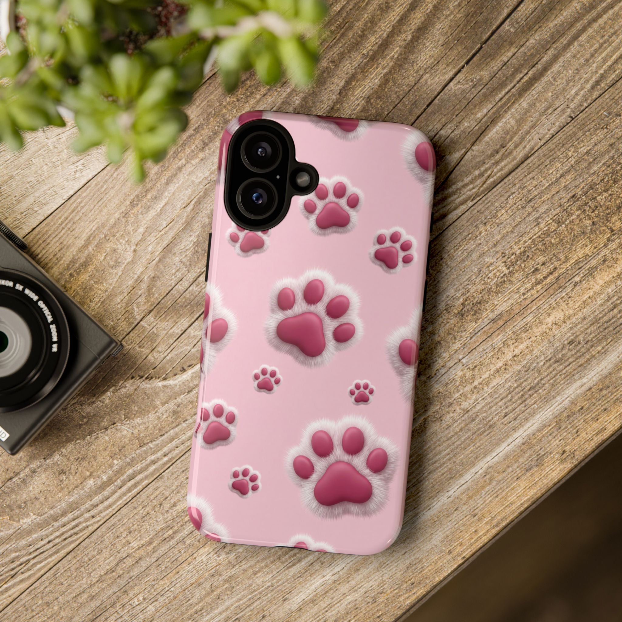 iphone & Samsung - Pink Paws Tough Phone Case — Cute Protective iPhone Cover