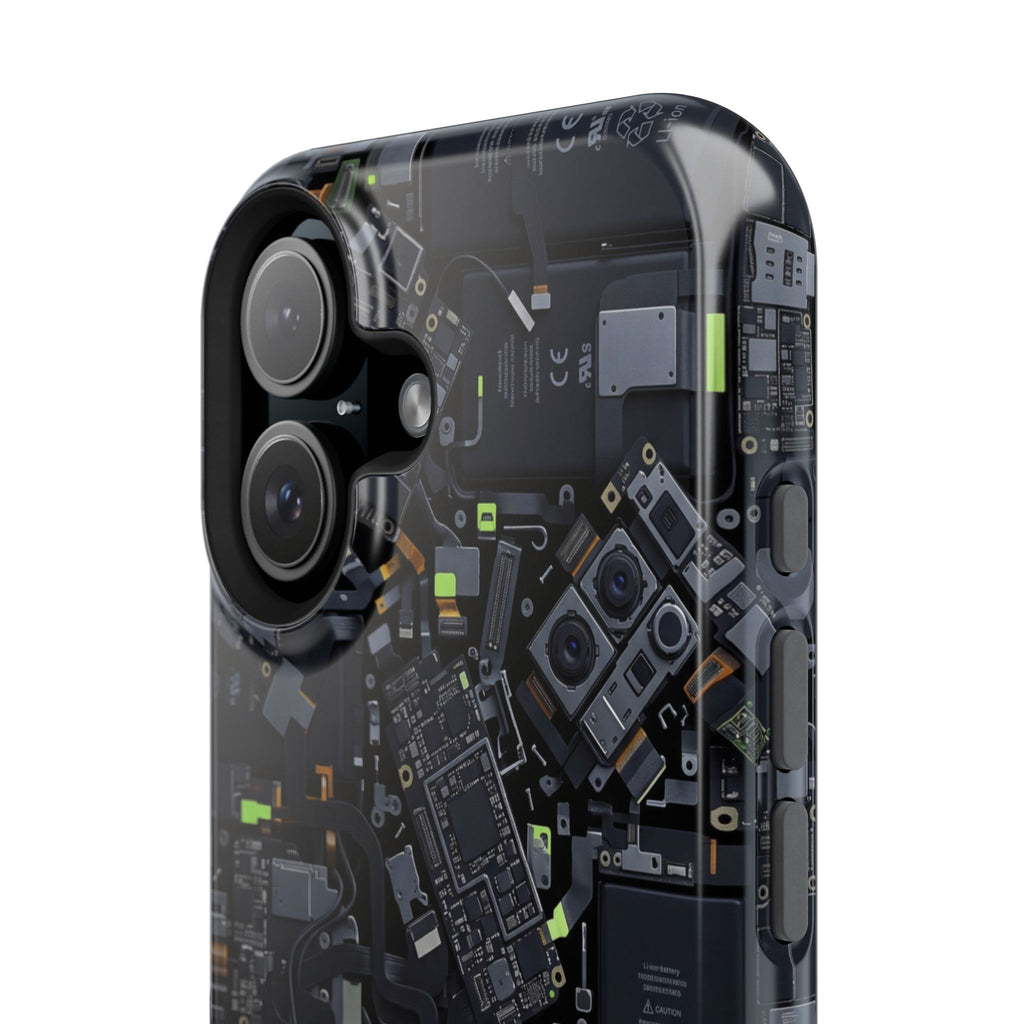 Circuit Core Phone Case — Motherboard Print Wireless Charging Cover