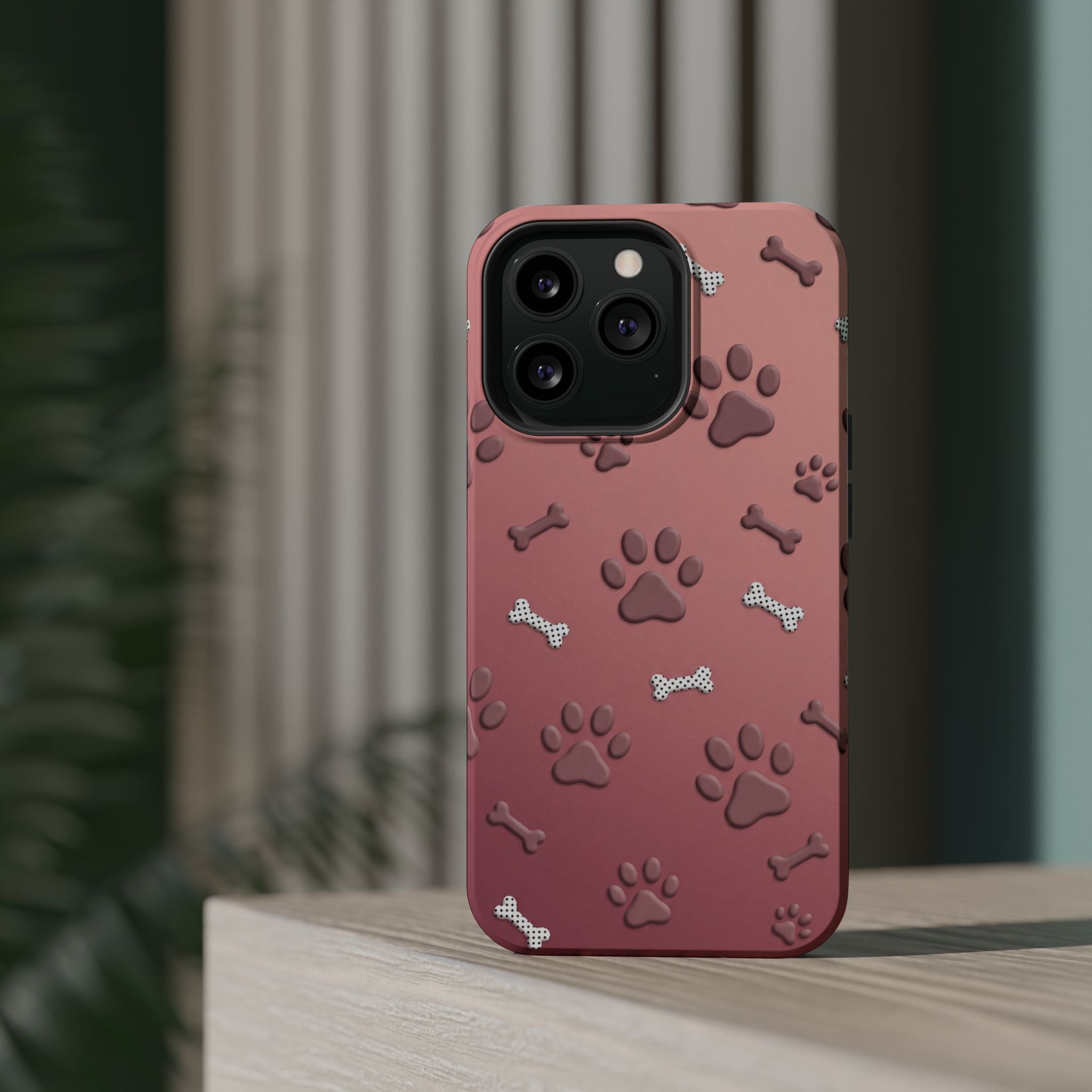 Paws & Bones Phone Case — Impact-Resistant Wireless Charging Cover