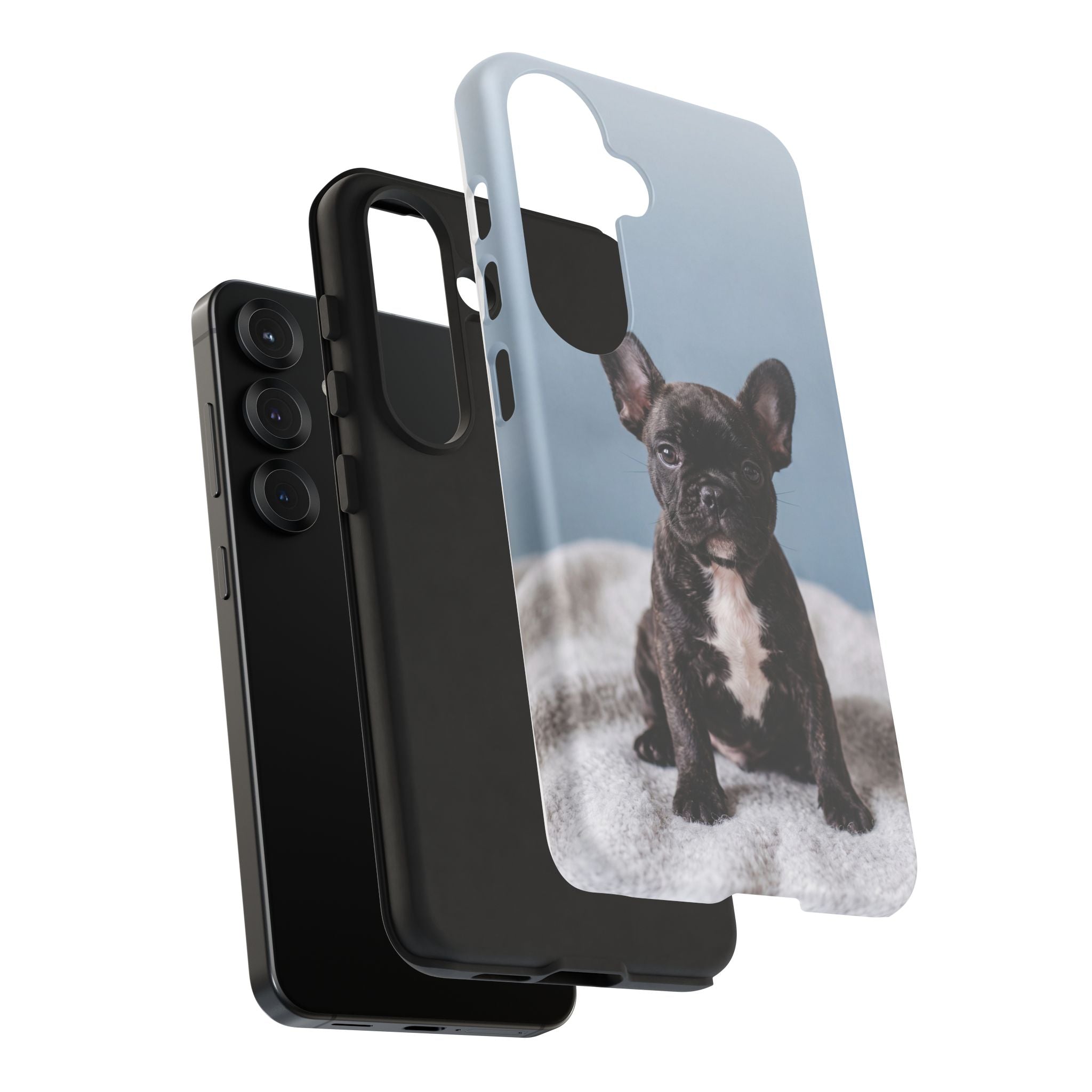 French Bulldog Puppy Phone Case | Adorable Brindle Frenchie Portrait | Samsung & iPhone