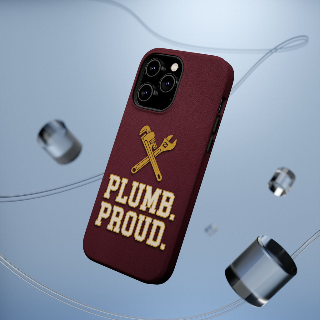 Plumb. Proud. Phone Case — Crossed Wrenches Wireless Charging Cover
