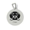 Personalized Dachshund Peeking Pet Tag – Custom Photo & Name Dog ID Tag