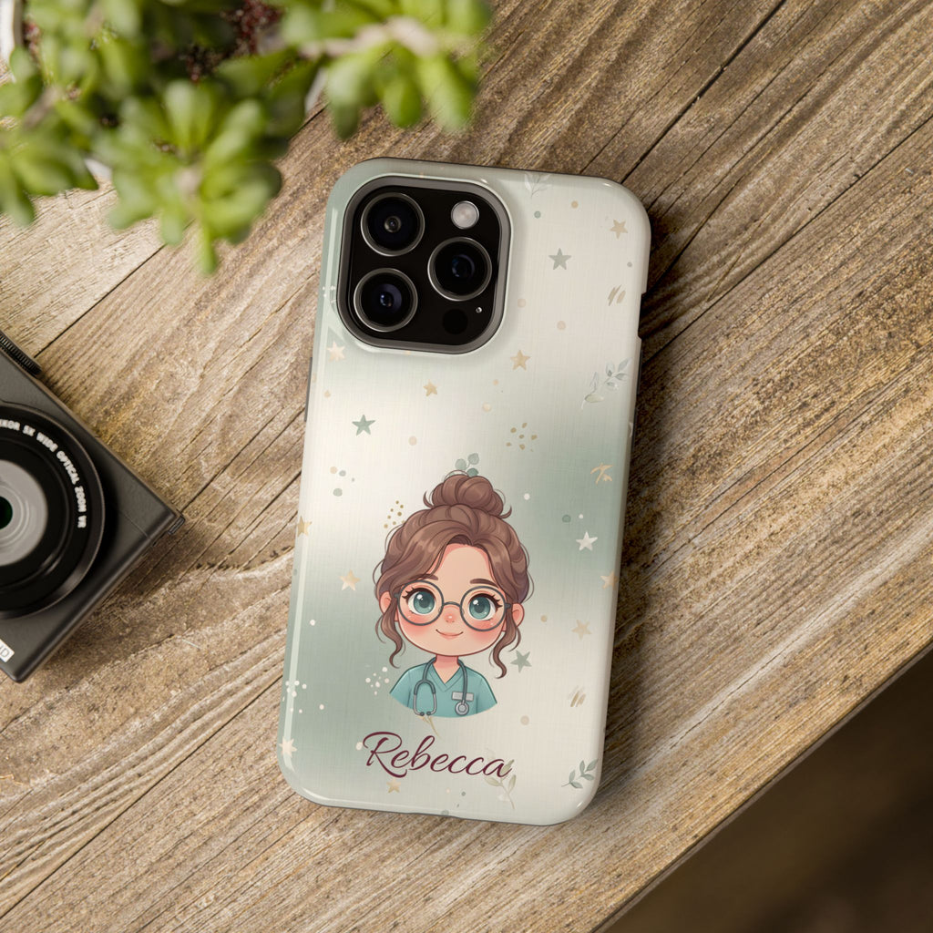 Personalized Starry Nurse Phone Case — Wireless Charging Cover